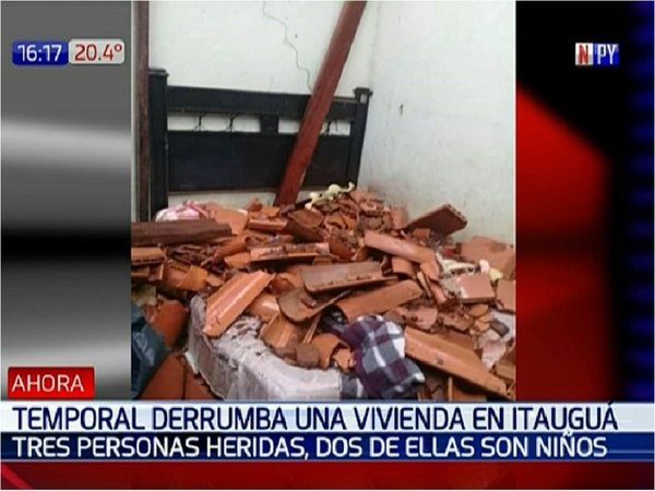 Una madre y sus dos niños quedan heridos tras derrumbe de vivienda