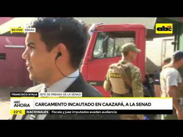 Cargamento incautado en Caazapá, en la Senad - Tv - ABC Color