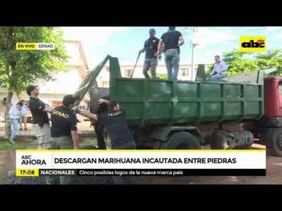 Descargan marihuana incautada entre piedras - Tv - ABC Color