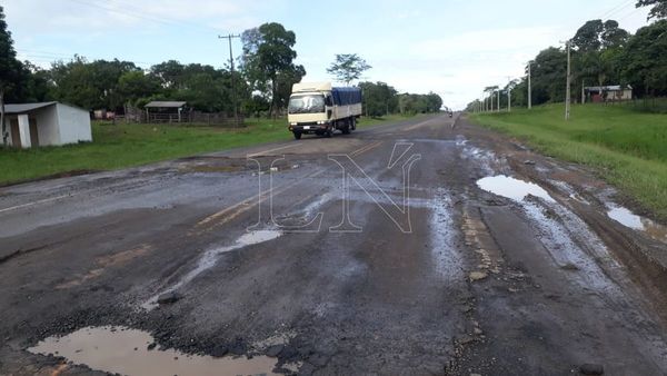 Denuncian pésimo estado de la ruta XI en San Pedro