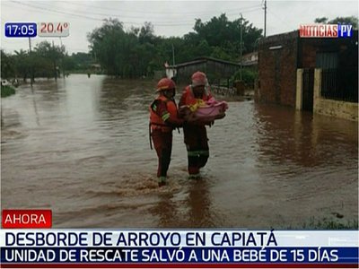 Bomberos rescatan a beba de 15 días en Capiatá