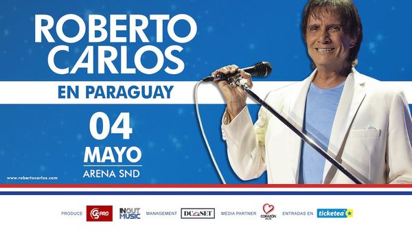 Están en venta las entradas para el gran show de Roberto Carlos