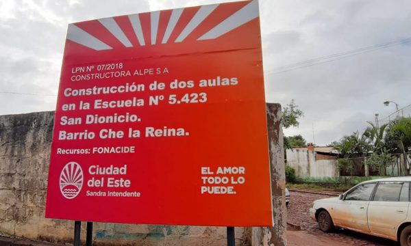 Instalaron cartel de “El amor todo lo puede” pero obras no iniciaron