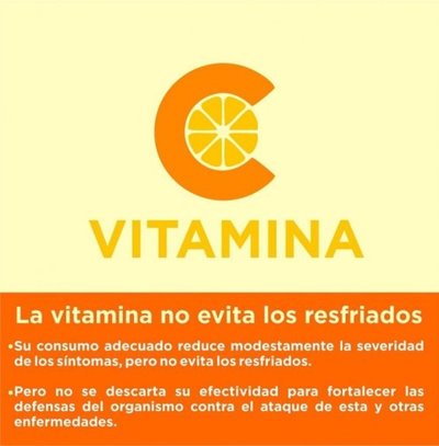 La vitamina C no previene resfríos ni gripe - Nacionales - ABC Color