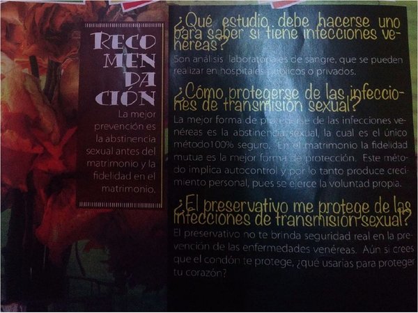 “ONG imparte educación sexual sin control”