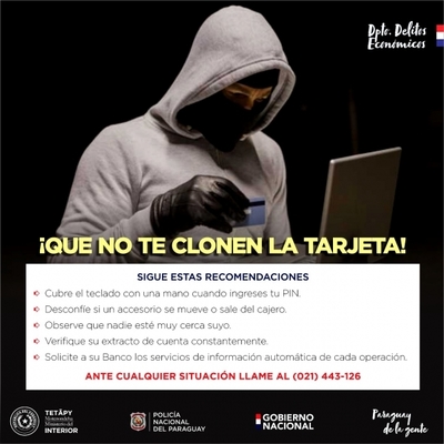 Cuidados que se deben tener para evitar clonación de tarjetas | San Lorenzo Py