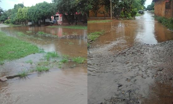 Lluvias dejaron barrios inundados en Coronel Oviedo – Prensa 5