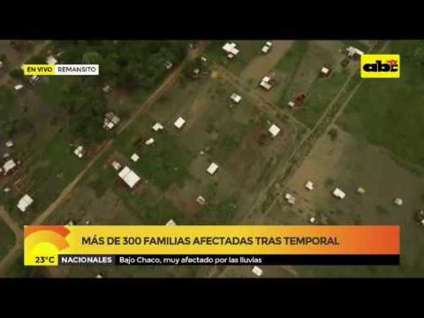 Más de 300 familias afectadas tras temporal en Remansito - Tv - ABC Color