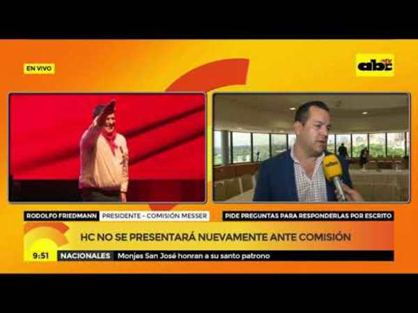 HC no se presentará ante comisión - Tv - ABC Color