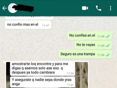 "No confíes en él, no te vayas", le aconsejó su amiga a Romina