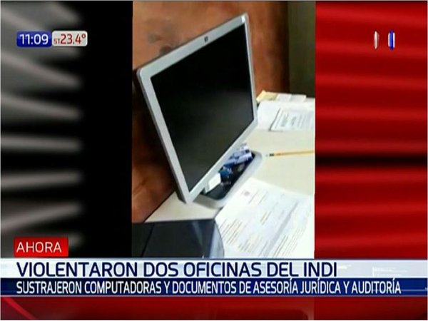 Violentaron oficinas del Indi y se llevaron computadoras