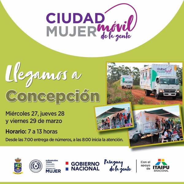 Ciudad Mujer Móvil ofrecerá sus servicios en Concepción - ADN Paraguayo