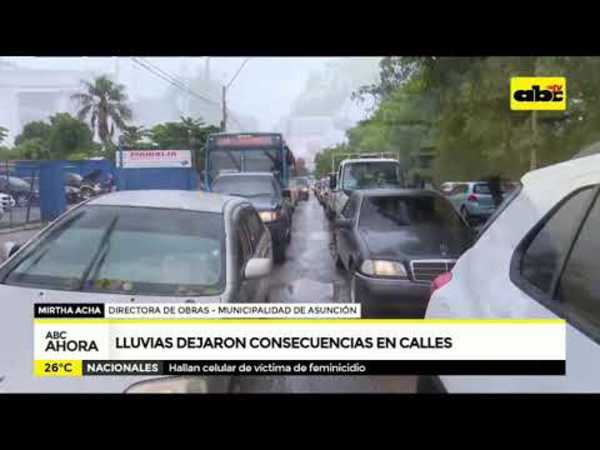Lluvias dejaron consecuencias en las calles - Tv - ABC Color