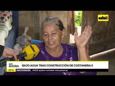 Bajo agua tras construcción de Costanera II - Tv - ABC Color