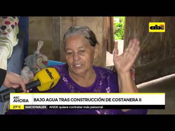 Bajo agua tras construcción de Costanera II - Tv - ABC Color