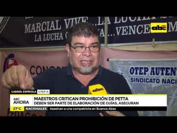 Maestros critican prohibición de Petta - Tv - ABC Color