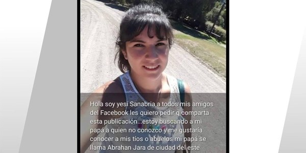 SAN COSME: TIENE 22 AÑOS Y QUIERE CONOCER A SU PADRE.