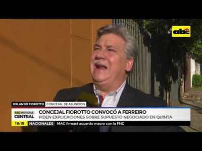 Consejal Fiorotto convocó a Ferreiro - Tv - ABC Color