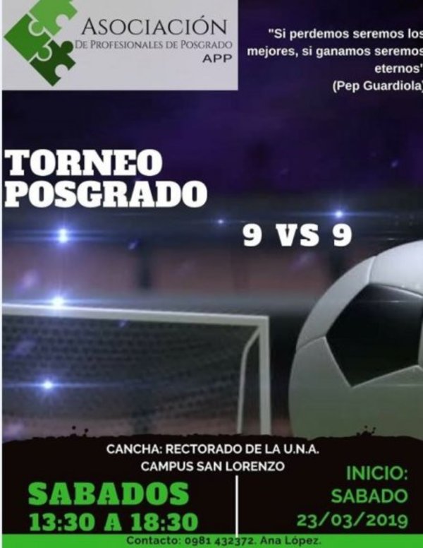 Sábado arranca el torneo Posgrado - Deportes - ABC Color