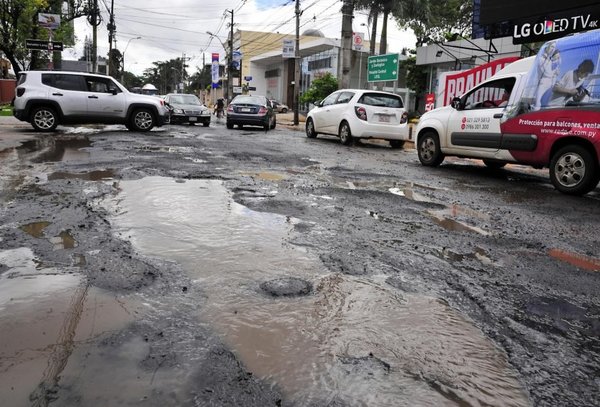 Invasión de baches muestra la pobre gestión de Ferreiro - Edicion Impresa - ABC Color