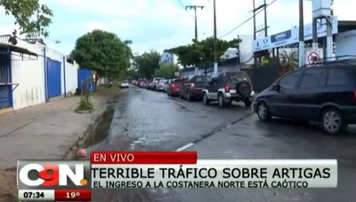 Mal estado de la avda. Artigas dificulta el acceso al microcentro