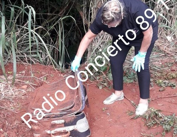Hallan maleta con restos humanos en Yguazú