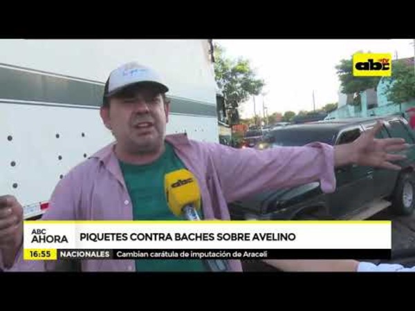 Piquetes contra baches en Avelino - Tv - ABC Color