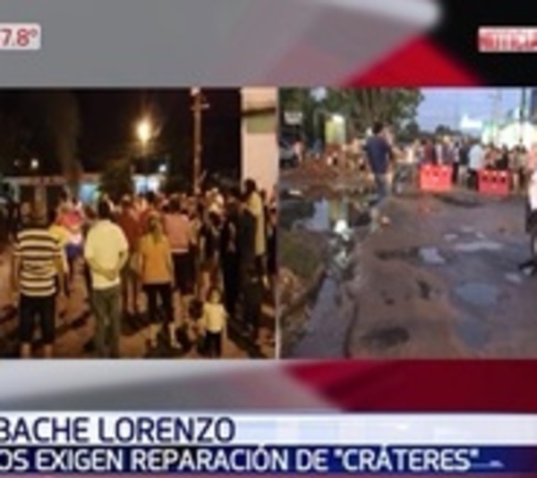 Vecinos exigen reparación de cráteres en calles de San Lorenzo - Paraguay.com