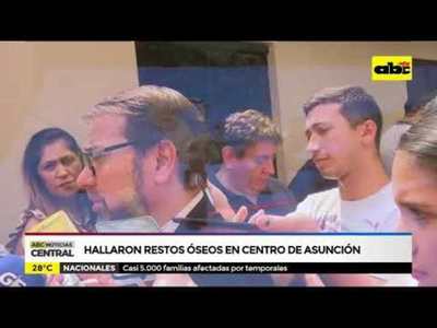 Hallaron restos óseos en el centro de Asunción - Tv - ABC Color