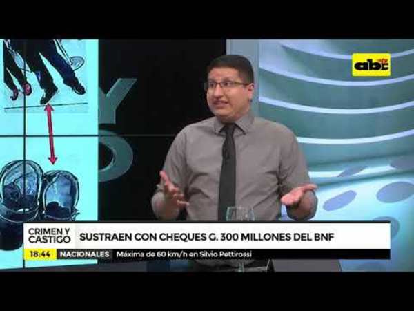 Sustraen con cheques gs 300 millones del BNF - Tv - ABC Color
