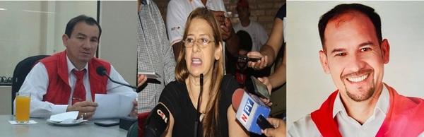 Los tres principales candidatos colorados, este miércoles en HDP