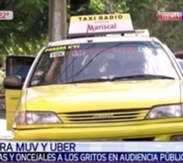 Taxistas a los gritos en contra de MUV y Uber en audiencia pública - Paraguay.com