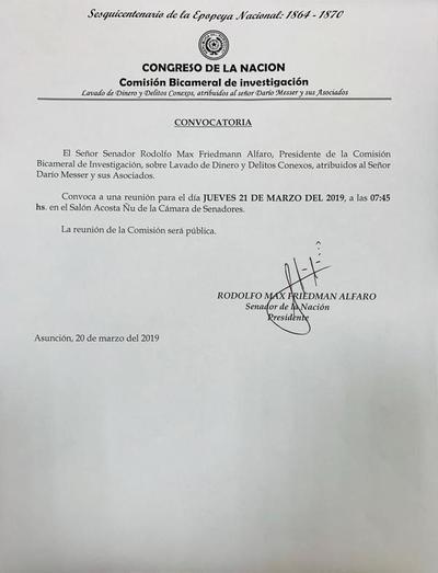 Caso Messer: insistirán en la remisión al juzgado la ausencia de Cartes » Ñanduti