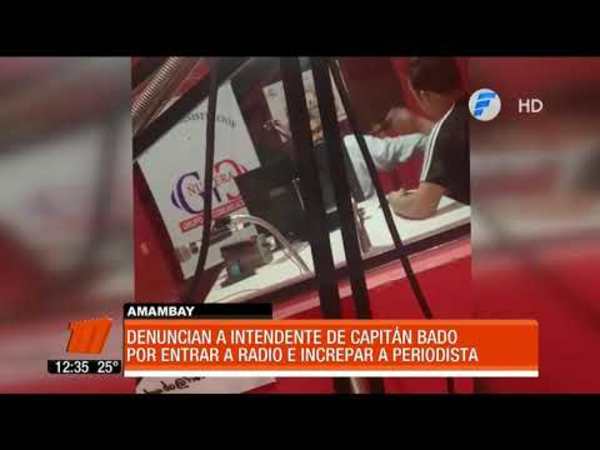 Intendente entró armado a una radio y amenazó a periodista