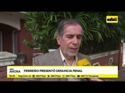 Ferreiro presentó denuncia penal - Tv - ABC Color