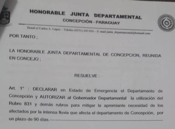 Junta Departamental declara estado de emergencia | Radio Regional 660 AM