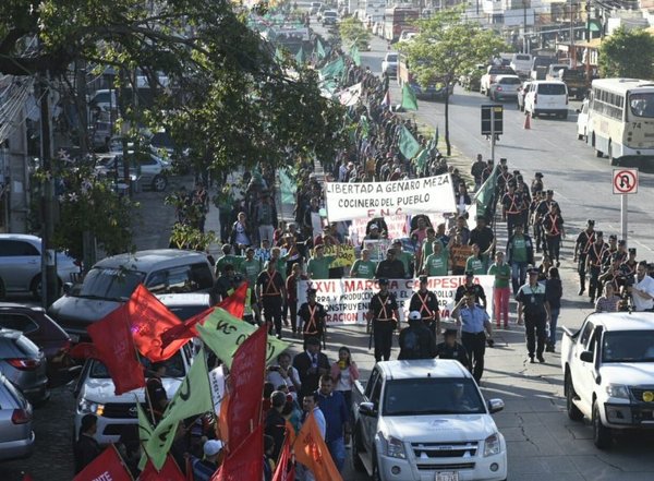 Se inicia la marcha campesina - Nacionales - ABC Color
