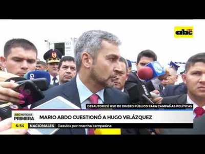 Mario Abdo cuestionó a Hugo Velázquez - Tv - ABC Color