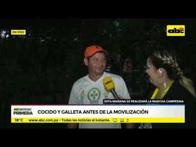 Cocido y galleta antes de la movilización - Tv - ABC Color