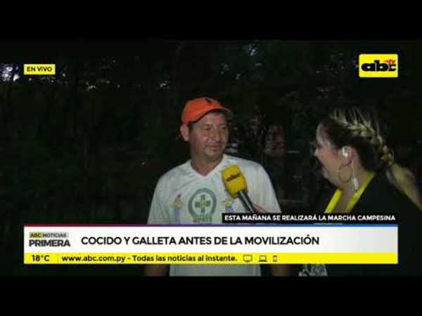 Cocido y galleta antes de la movilización - Tv - ABC Color