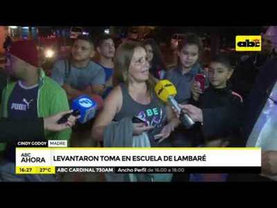 Levantaron toma en escuela de Lambaré - Tv - ABC Color