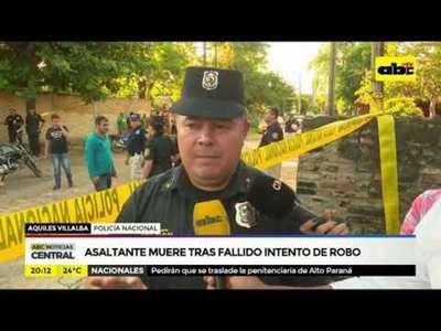 Asaltante muere tras fallido intento de robo - Tv - ABC Color