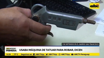 Detienen a hombre que asaltaba con máquina de tatuar