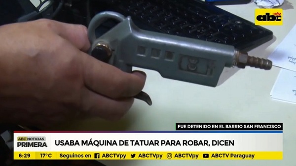 Detienen a hombre que asaltaba con máquina de tatuar