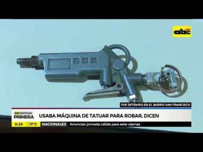 Usaba máquina de tatuar para robar, dicen - Tv - ABC Color