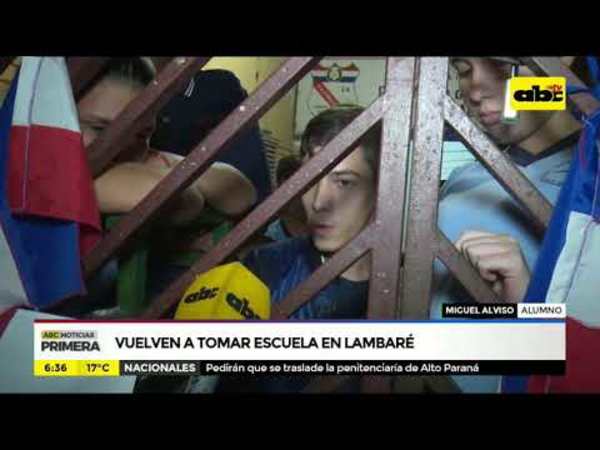 Vuelven a tomar escuela en Lambaré - Tv - ABC Color