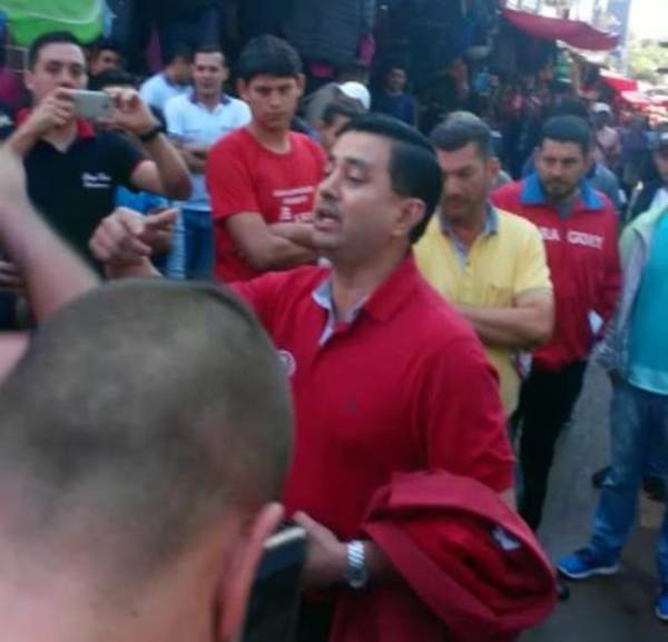 Concejal Núñez fue echado a gritos del microcentro