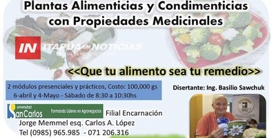 “QUE TU ALIMENTO SEA TU REMEDIO”, LA NUEVA PROPUESTA DE LA UNIV. SAN CARLOS.