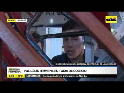 Policía interviene en toma de colegio - Tv - ABC Color