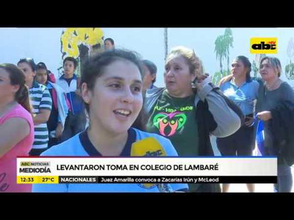 Levantaron toma en colegio de Lambaré - Tv - ABC Color